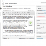 Screenshot WordPress Neuer Artikel Screenshot WordPress Neuer Artikel